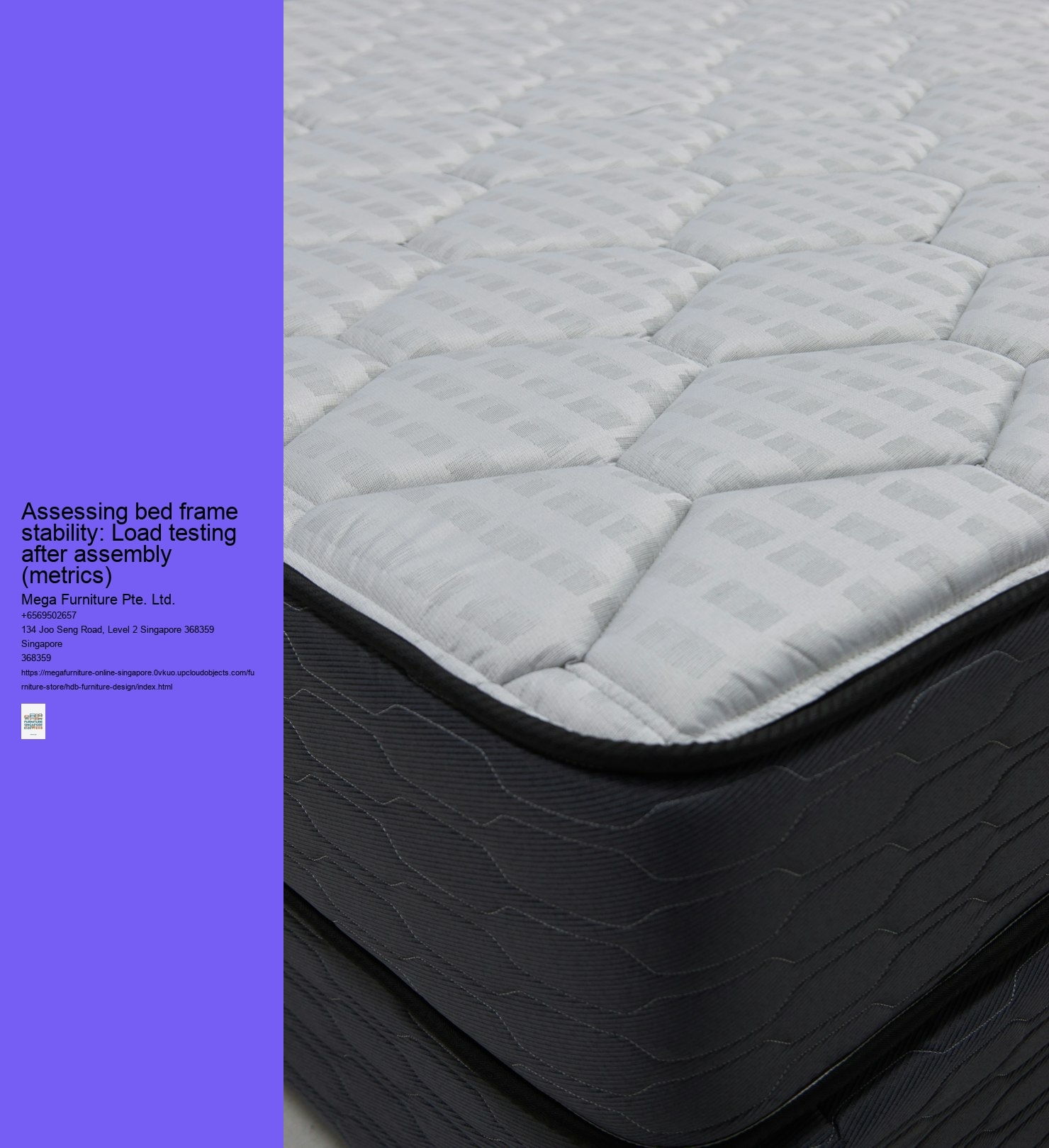 Assessing bed frame stability: Load testing after assembly (metrics)