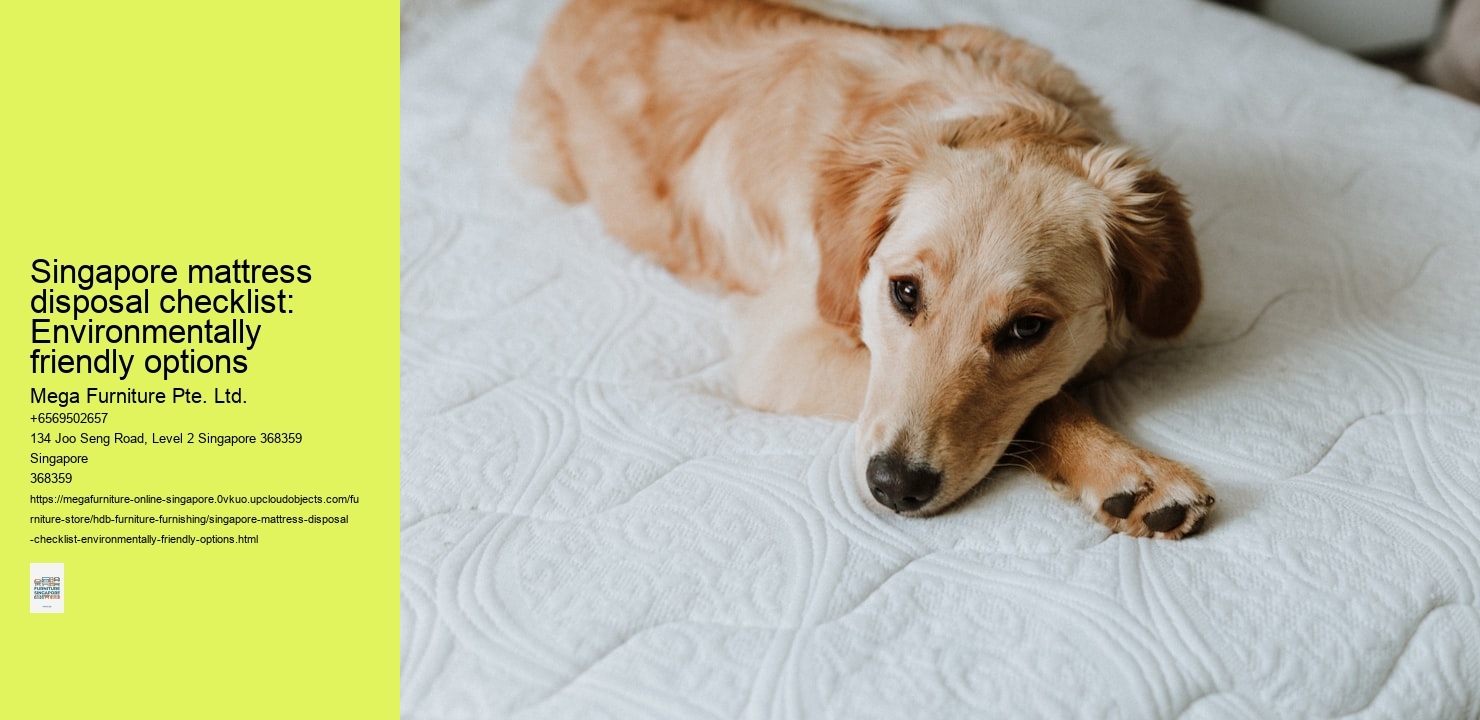 Singapore mattress disposal checklist: Environmentally friendly options