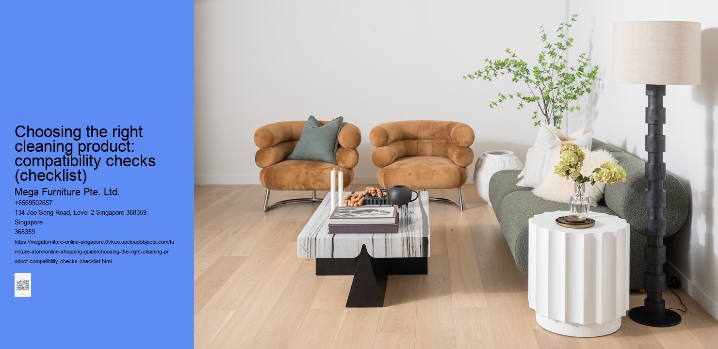 Choosing the right cleaning product: compatibility checks (checklist)