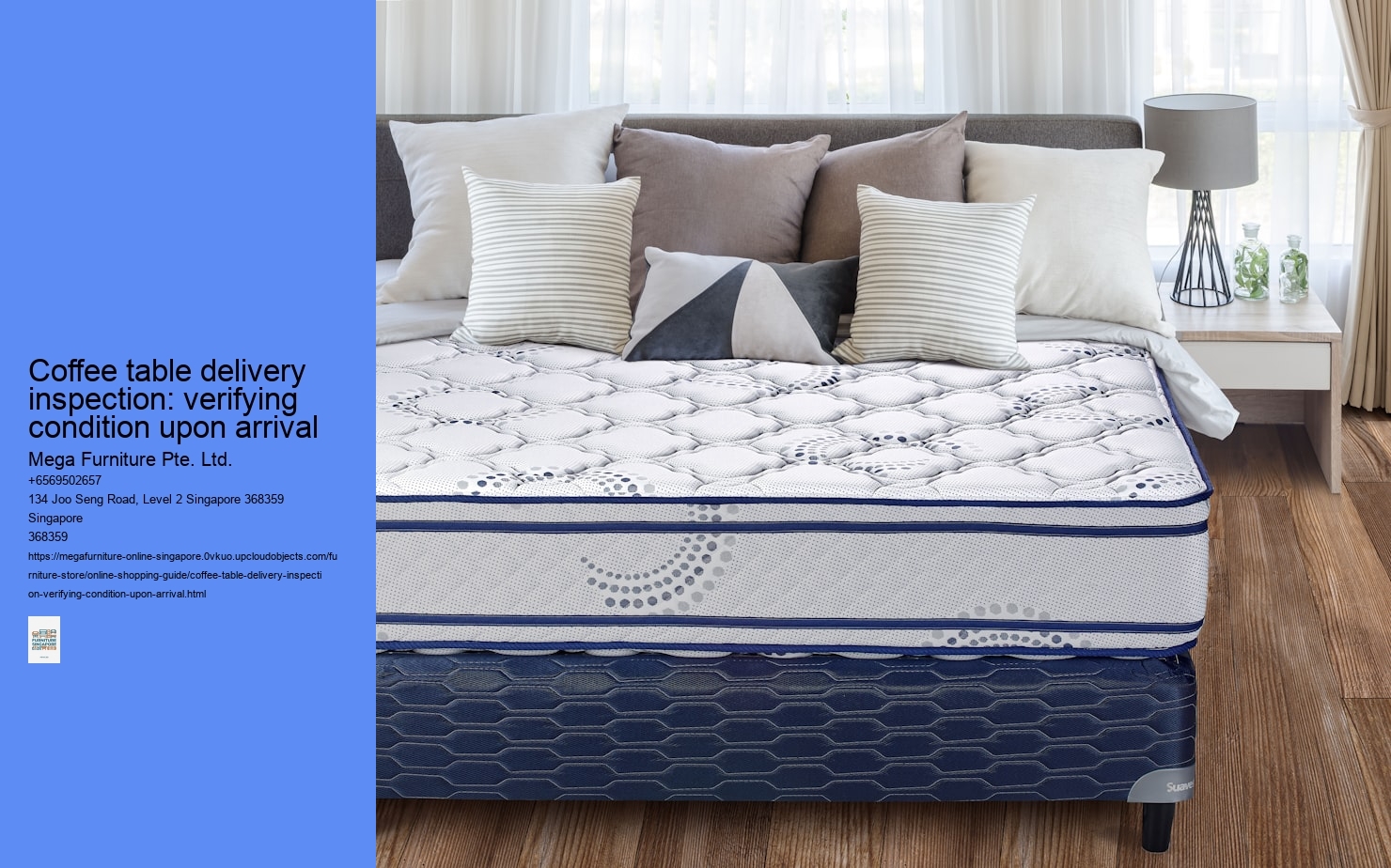 Coffee table delivery inspection: verifying condition upon arrival Mega Furniture Pte. Ltd. Coffee table delivery inspection: verifying condition upon arrival