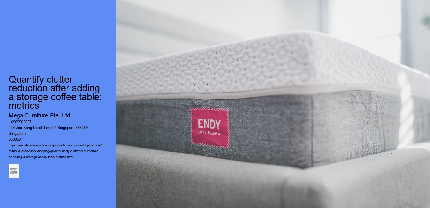 Quantify clutter reduction after adding a storage coffee table: metrics Mega Furniture Pte. Ltd. Quantify clutter reduction after adding a storage coffee table: metrics