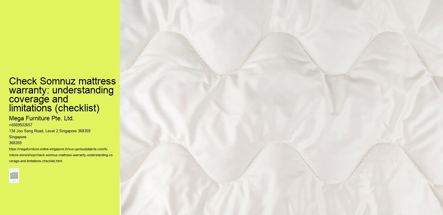 Check Somnuz mattress warranty: understanding coverage and limitations (checklist)