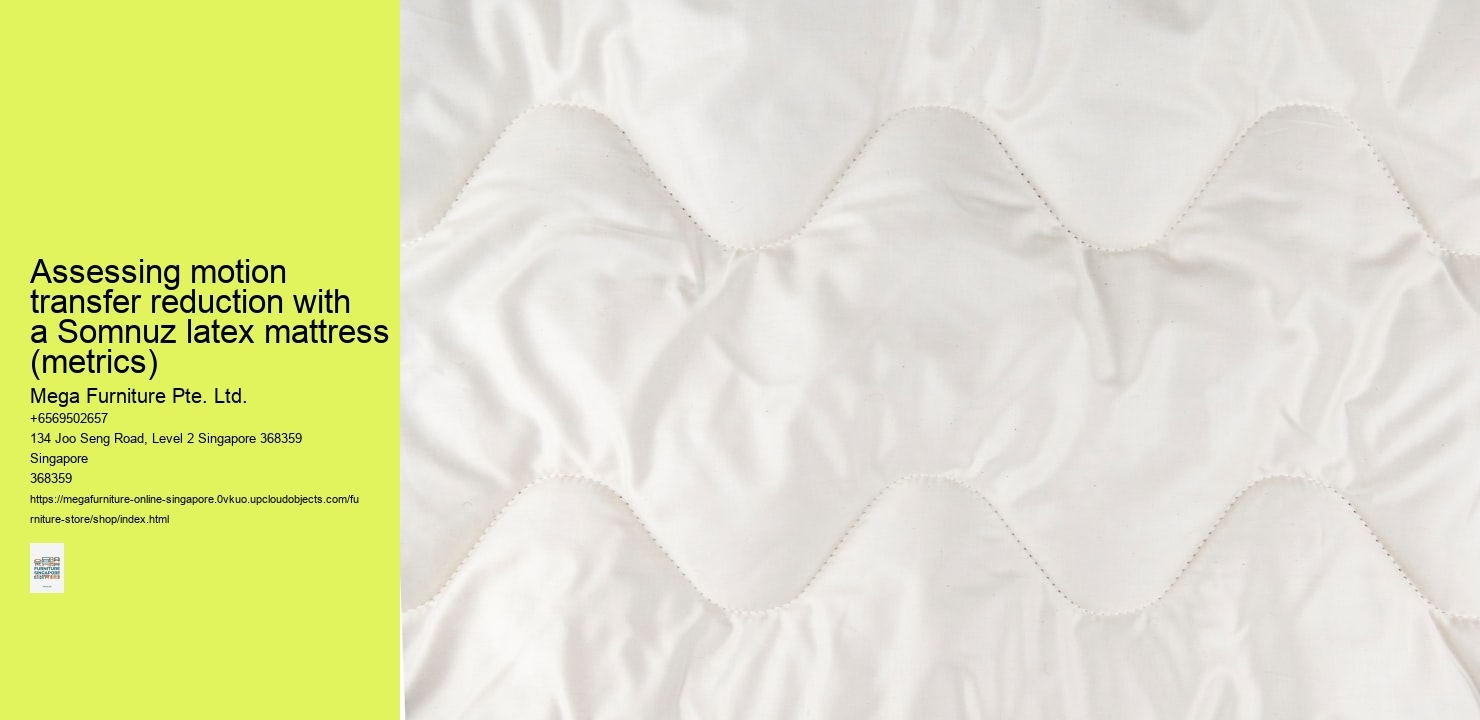 Assessing motion transfer reduction with a Somnuz latex mattress (metrics)