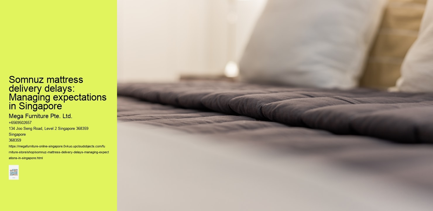 Somnuz mattress delivery delays: Managing expectations in Singapore