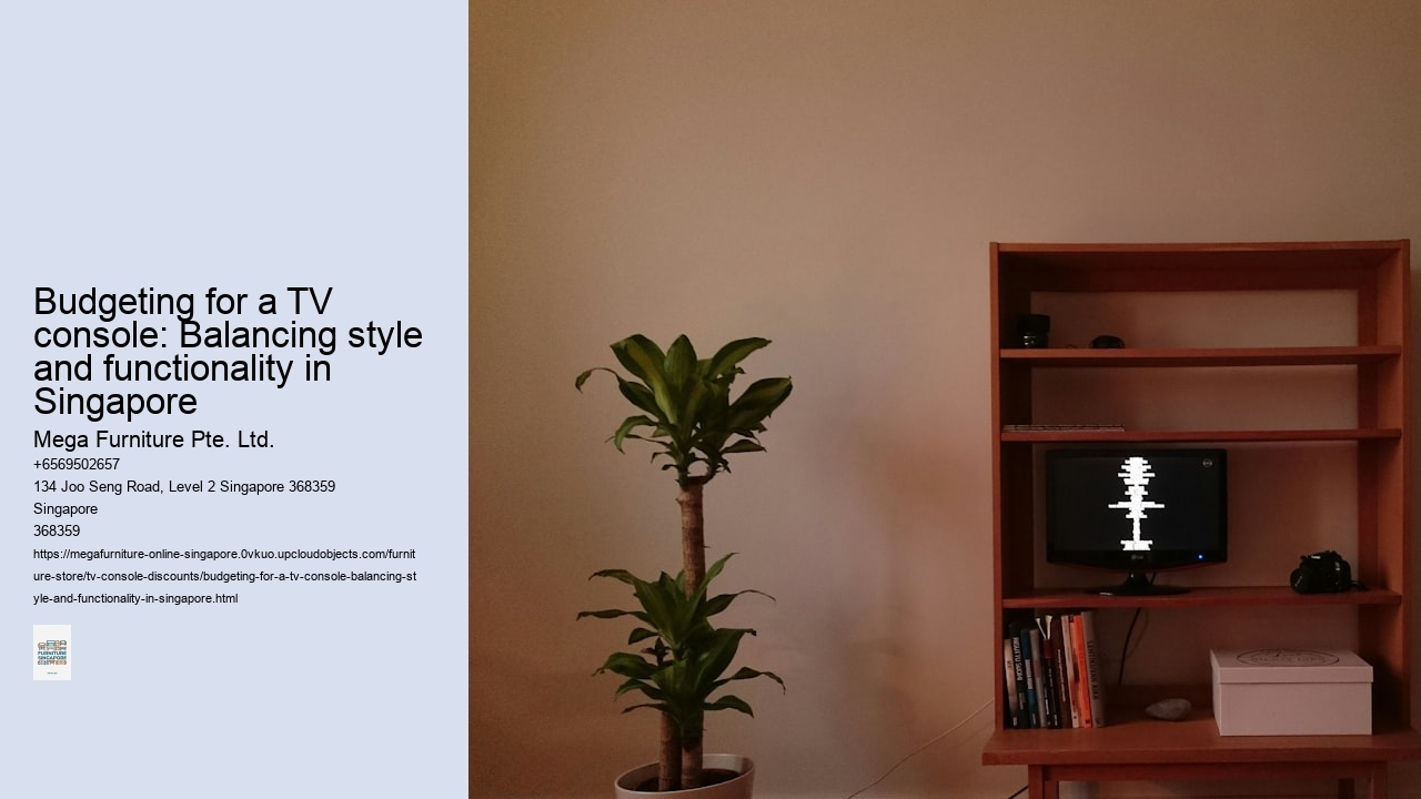 Budgeting for a TV console: Balancing style and functionality in Singapore