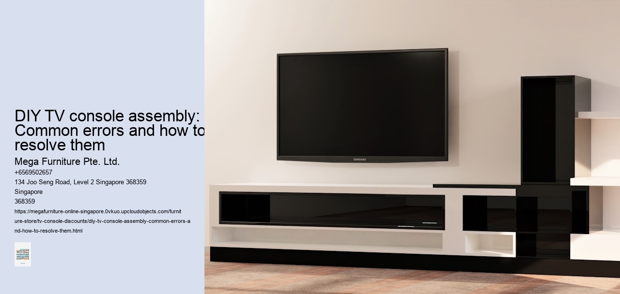 DIY TV console assembly: Common errors and how to resolve them