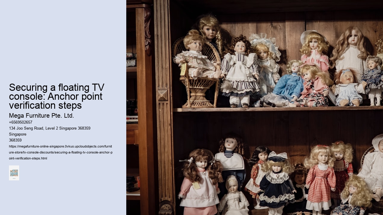 Securing a floating TV console: Anchor point verification steps