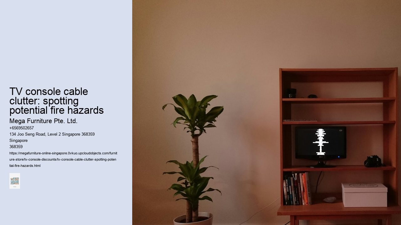 TV console cable clutter: spotting potential fire hazards
