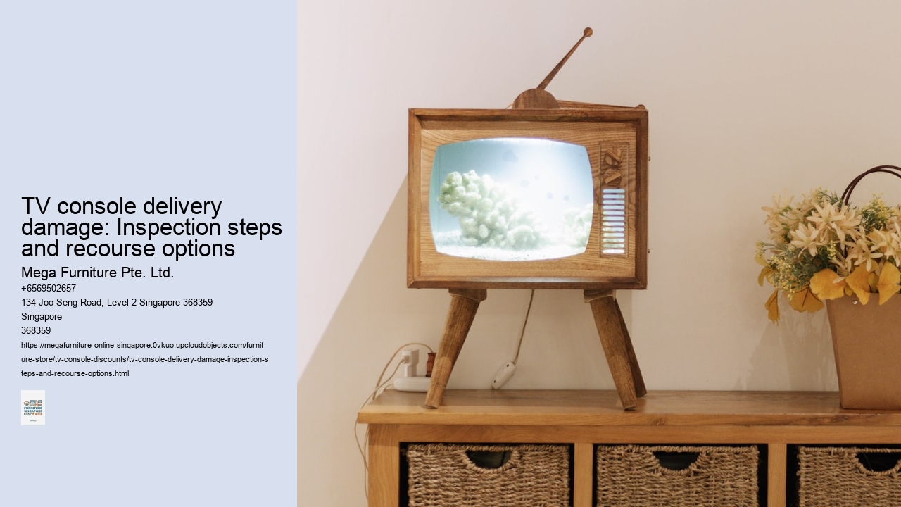 TV console delivery damage: Inspection steps and recourse options