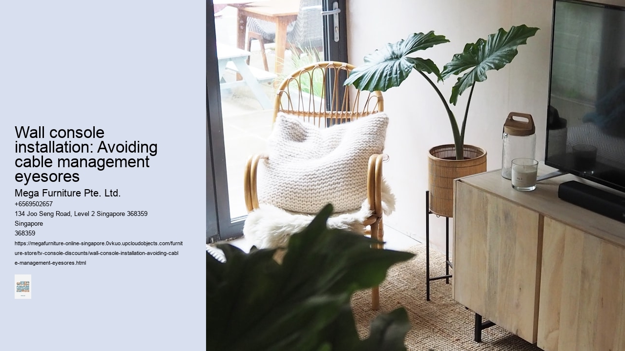 Wall console installation: Avoiding cable management eyesores